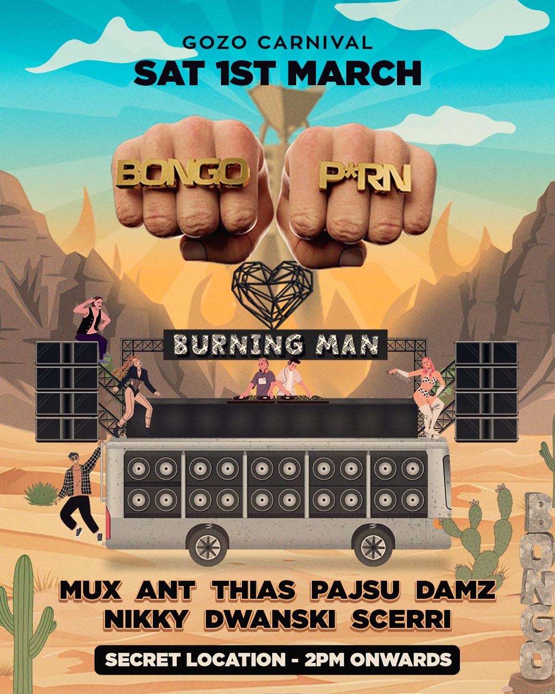BONGO PORN | BURNING MAN | GOZO CARNIVAL 2025 – Unite Event